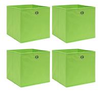 VidaXL Storage Boxes 4 Pieces Green 32X32X32Cm Fabric, Green
