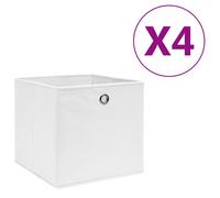 vidaXL Storage Boxes 4 pcs Non-woven Fabric 28x28x28 cm White