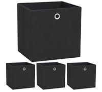 VidaXL Storage Boxes 4 Pieces Non-woven Fabric 32X32X32Cm Black, Black