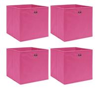 vidaXL Storage Boxes 4 Pieces Pink 32 x 32 x 32 cm Fabric