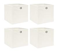 VidaXL Storage Boxes 4 Pieces White 32X32X32Cm Fabric, White