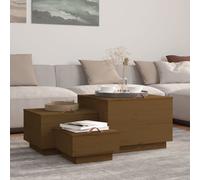 vidaXL Storage Boxes with Lids 3 pcs Honey Brown Solid Wood Pine