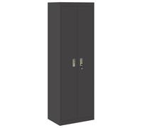 vidaXL Storage Cabinet 2 pcs Black 60 x 40 x180 cm Cold-Rolled Steel, Modern Rectangular Cabinet with Lock, Ample Storage and Durable Design, Stylish Office and Industrial Organizer for Home