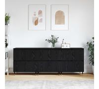 vidaXL Storage Cabinet 3 pcs Black Oak 60 x 35 x 70 cm