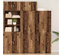 vidaXL Storage Cabinet 3 pcs Old Wood - Brown, Brown
