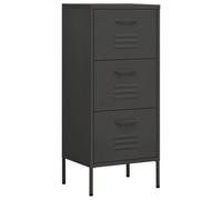 vidaXL Storage Cabinet Anthracite Steel Home Furniture Sideboard Side Cabinet