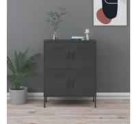 Vidaxl Storage Cabinet Anthracite 80X35X101.5 Cm Steel