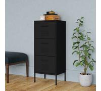 Vidaxl Storage Cabinet Black 42.5X35X101.5 Cm Steel