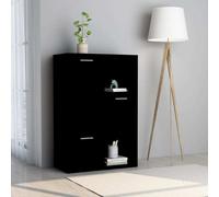 vidaXL Storage Cabinet Black 60x29.5x90 cm Engineered Wood UK HOT
