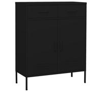 Vidaxl Storage Cabinet Black 80X35X101.5 Cm Steel