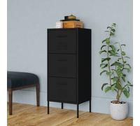 Vidaxl Storage Cabinet Black 42.5X35X101.5 Cm Steel