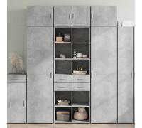 vidaXL Storage Cabinet Concrete Grey 70x42.5x225 cm Engineered Wood