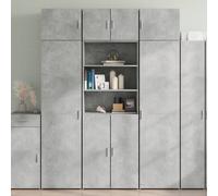 vidaXL Storage Cabinet Concrete Grey 70x42.5x225 cm Engineered Wood