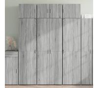 vidaXL Storage Cabinet Grey Sonoma 70x42.5x225 cm Engineered Wood