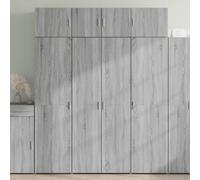vidaXL Storage Cabinet Grey Sonoma 80x42.5x225 cm Engineered Wood
