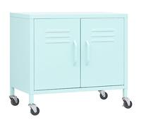 vidaXL Storage Cabinet Home Living Room Office Bedroom Furniture Sideboard Cupboard Bookcase Display Book Storage Cabinet Mint Steel