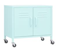 vidaXL Storage Cabinet Mint Steel Home Sideboard Cupboard Display Cabinet