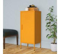 vidaXL Storage Cabinet Mustard Yellow Steel Cupboard Bookcase Book Cabinet