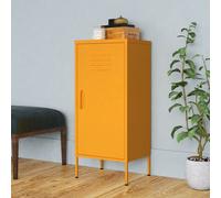 vidaXL Storage Cabinet Mustard Yellow Steel Cupboard Bookcase Book Cabinet