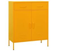 vidaXL Storage Cabinet Mustard Yellow 80X35X101.5 Cm Steel, Yellow