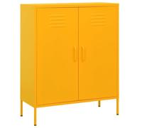 vidaXL Storage Cabinet Mustard Yellow 80X35X101.5 Cm Steel, Yellow