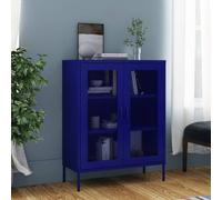 Vidaxl Storage Cabinet Navy Blue 80X35X101.5 Cm Steel
