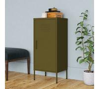 Vidaxl Storage Cabinet Olive Green 42.5X35X101.5 Cm Steel