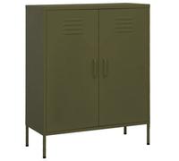 Vidaxl Storage Cabinet Olive Green 80X35X101.5 Cm Steel