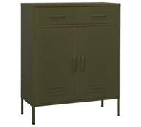 Vidaxl Storage Cabinet Olive Green 80X35X101.5 Cm Steel