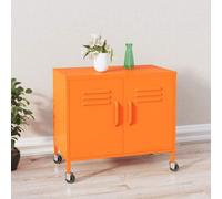 Vidaxl Storage Cabinet Orange 60X35X56 Cm Steel