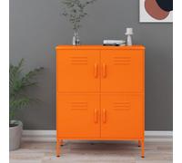 Vidaxl Storage Cabinet Orange 80X35X101.5 Cm Steel