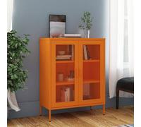 vidaXL Storage Cabinet Orange 80x35x101.5 cm Steel