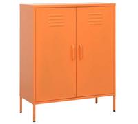 vidaXL Storage Cabinet Orange Steel Living Room Sideboard Cupboard Bookcase
