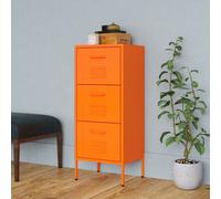 vidaXL Storage Cabinet Orange Steel Home Furniture Sideboard Side Cabinet
