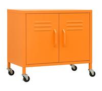 vidaXL Storage Cabinet Orange Steel Home Sideboard Cupboard Display Cabinet