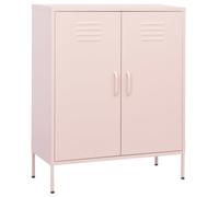 Vidaxl Storage Cabinet Pink 80X35X101.5 Cm Steel