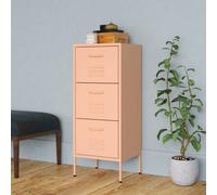 Vidaxl Storage Cabinet Pink 42.5X35X101.5 Cm Steel