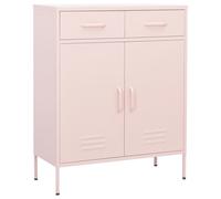 Vidaxl Storage Cabinet Pink 80X35X101.5 Cm Steel, Pink