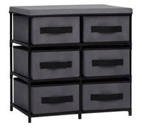 vidaXL Storage Cabinet Shelve with 6 Drawers Grey Steel Storage Organiser Unit