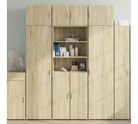 vidaXL Storage Cabinet Sonoma Oak 70x42.5x225 cm Engineered Wood
