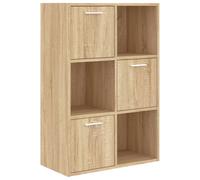 vidaXL Storage Cabinet Sonoma Oak Engineered Wood Bedroom Living Room Shelf