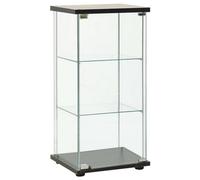 Vidaxl Storage Cabinet Tempered Glass Black