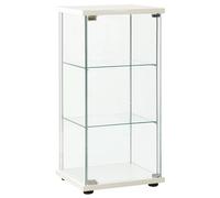 vidaXL Storage Cabinet Tempered Glass White