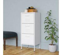Vidaxl Storage Cabinet White 42.5X35X101.5 Cm Steel