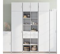 vidaXL Storage Cabinet White 70x42.5x225 cm Engineered Wood