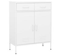 Vidaxl Storage Cabinet White 80X35X101.5 Cm Steel