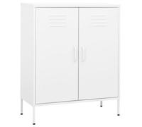 Vidaxl Storage Cabinet White 80X35X101.5 Cm Steel