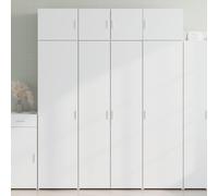(white) vidaXL Storage Cabinet Hallway Side Cabinet Sideboard White Engineered Wood