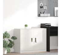 vidaXL Storage Cabinet White 90 x 40 x 70 cm Steel