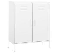 Vidaxl Storage Cabinet White 80X35X101.5 Cm Steel
